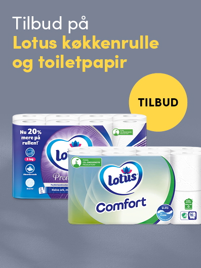 Forside: Lotus køkkenrulle toiletpapir tilbud