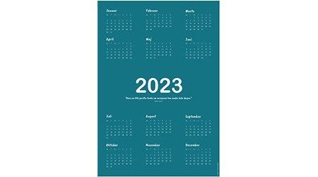 Print kalender 2023 Gratis kalender - Daarbak Redoffice
